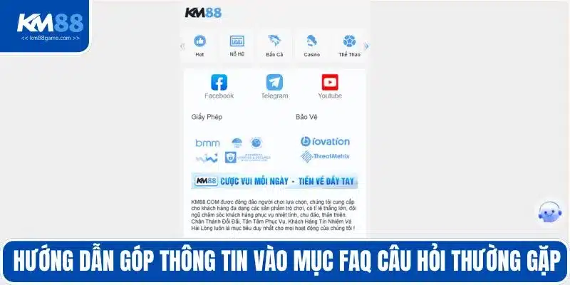 Hướng dẫn góp thông tin vào mục FAQ câu hỏi thường gặp